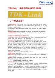 Truck Diag King TDK DIAGNOSIS TRUCKS LIST