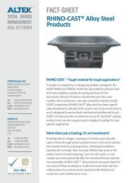 FACT-SHEET RHINO-CASTÂ® Alloy Steel Products - ALTEK