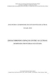 ENCONTRO CATARINENSE DE ESTUDANTES DE LETRAS - ExNEL