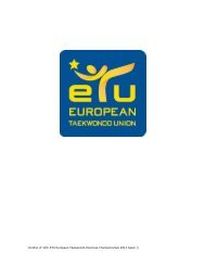 European Poomsae Championships - European Taekwondo Union