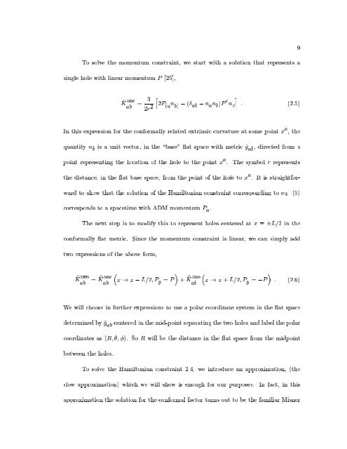 THE CLOSE LIMIT A Thesis in - Institute for Gravitational Physics ...