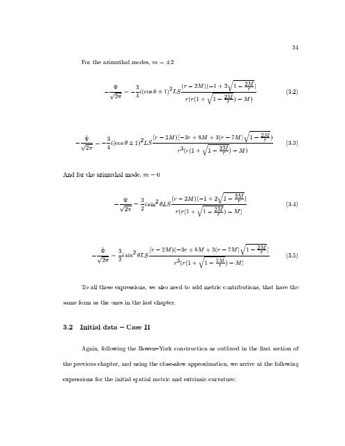 THE CLOSE LIMIT A Thesis in - Institute for Gravitational Physics ...