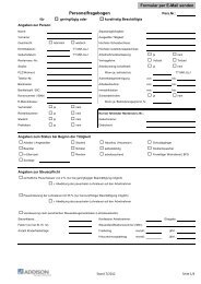 Personalfragebogen für geringfügig (Minijob)