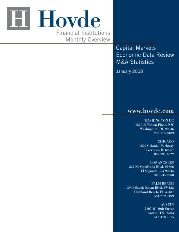 January 2008 - Hovde Capital Advisors LLC