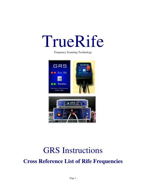 GRS Instructions - TrueRife