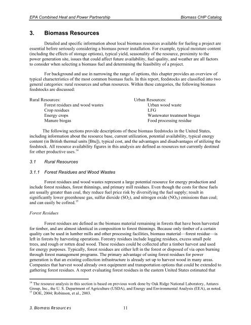 Biomass Combined Heat and Power Catalog of Technologies