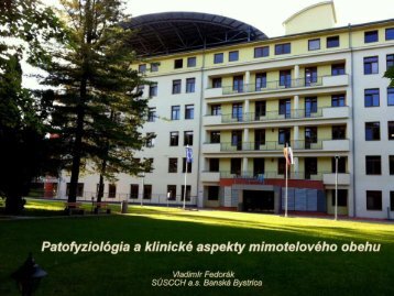 Patofyziológia a klinické aspekty mimotelového obehu