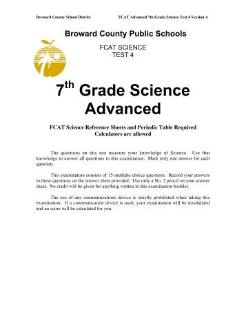 7th Grade Science Advanced