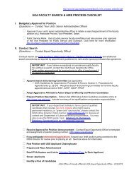 Faculty Hire Process Checklist - Office of the Senior VP for Academic ...