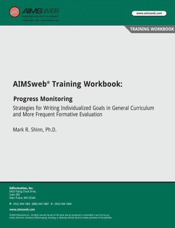 AIMSweb Training Workbook - Curriculum