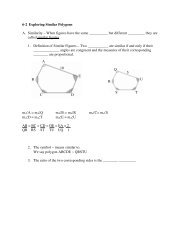 6-2 Exploring Similar Polygons A. Similarity â When figures have the ...