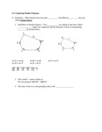 Worksheet Similar Polygons Worksheet similar polygons worksheet 6 2 intrepidpath objectives identify figures solve