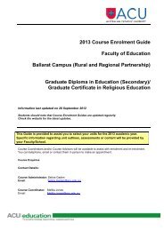 Ballarat - Students - Australian Catholic University