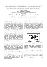 MIMO Propagation Channel Models In Underground Environment