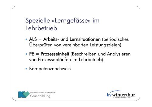 Unterlagen - Wirtschaftsschule KV Winterthur