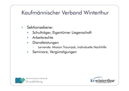 Unterlagen - Wirtschaftsschule KV Winterthur