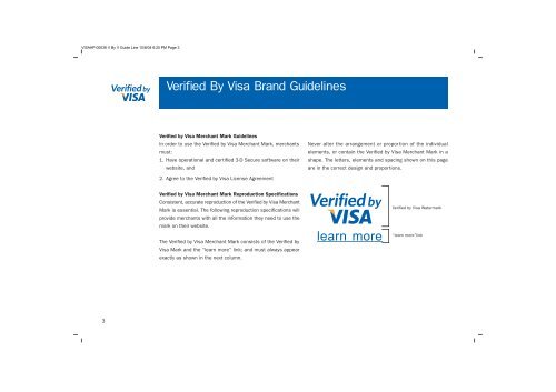 Verified By Visa Brand Guidelines - Visa Asia Pacific