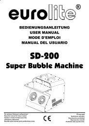 EUROLITE SD-200 Super Bubble Machine user manual (#2643)