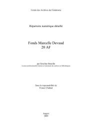 Fonds Marcelle Devaud 20 AF - BUA - UniversitÃ© d'Angers