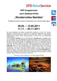 Wundervolles Namibia - SPD-ReiseService