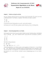 Geometrische Algorithmen in der Ebene - Institute of Geometry