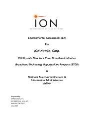 ION NewCo, Corp. - Broadband Technology Opportunities Program