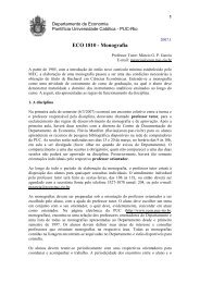 ECO 1810 - Monografia - Departamento de Economia - PUC-Rio