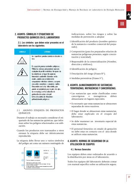 programa institucional bioseguridad, seguridad ... - swisscontact