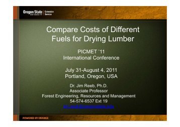 Calculate Drying Costs - Oregon State University Extension Service