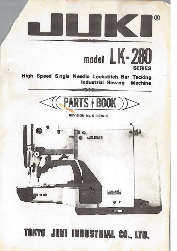 Parts book for Juki LK-280