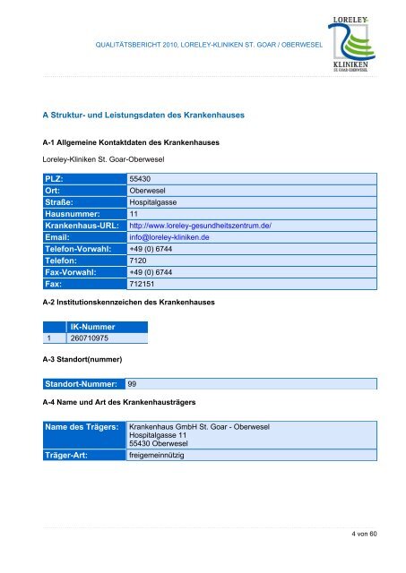 QualitÃƒÂ¤tsbericht 2010 - BKK Klinikfinder / Startseite