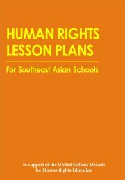 Human Rights Lesson Plans for Southeast Asian Schools