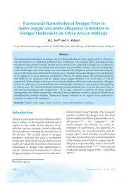 Transovarial Transmission of Dengue Virus in Aedes aegypti and ...