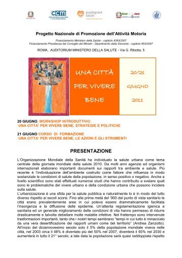 Programma del corso - Dipartimento di Prevenzione Ulss 20 di Verona
