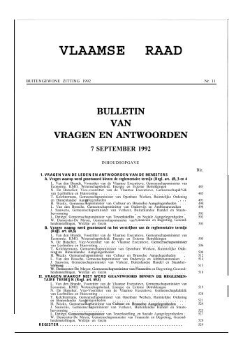 VLAAMSE RAAD - Vlaams Parlement