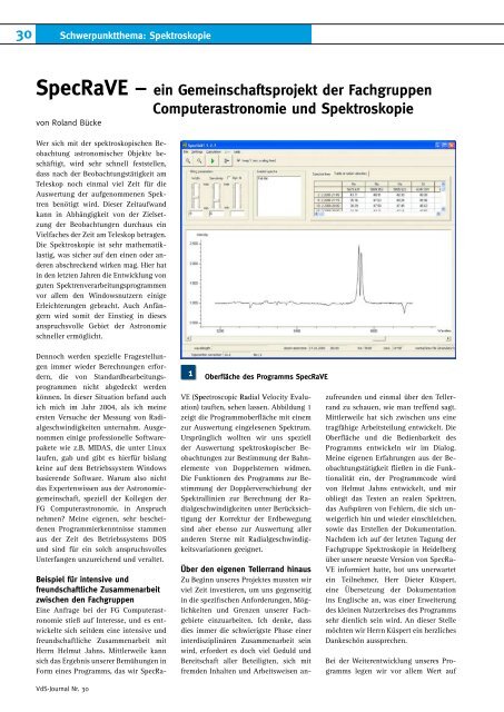 VdS-Journal 30 - FG - Spektroskopie