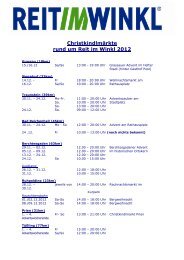 ChristkindlmÃ¤rkte rund um Reit im Winkl 2012