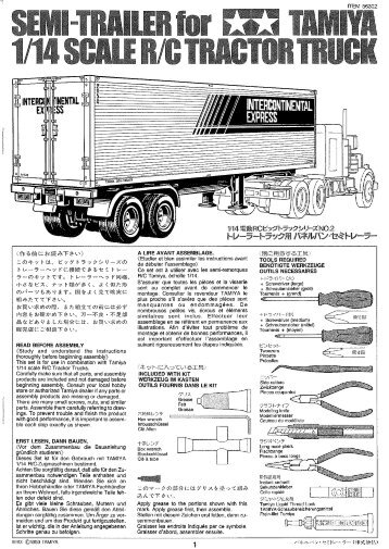 Tamiya Semi-Trailer Manual