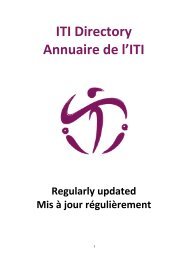 ITI Directory Annuaire de l'ITI - International Theatre Institute