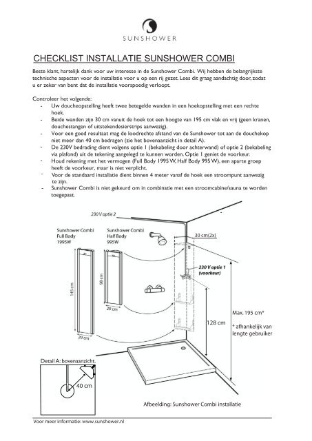 Verwonderlijk Sunshower Half Body Combi infrarood & zonlicht - Wehkamp.nl BB-38