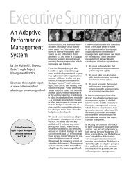 An Adaptive Performance Management System