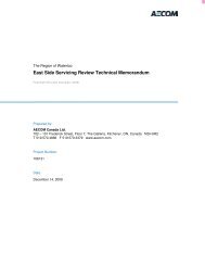 East Side Servicing Review Technical Memorandum - Region of ...