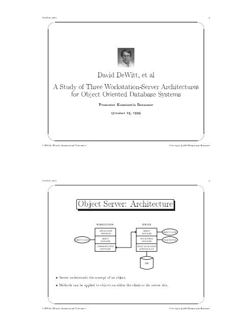 Object Server: Architecture - LERSSE