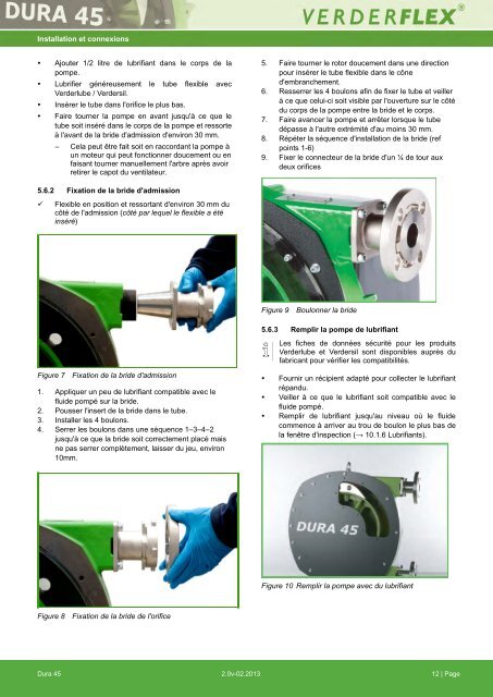 Pompe pÃ©ristaltique Notice d'instructions Dura 45 - Verderflex