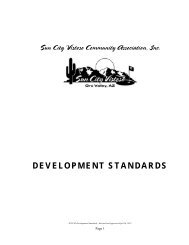 DEVELOPMENT STANDARDS - Sun City Oro Valley