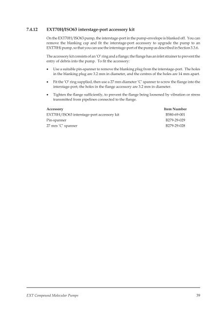 Instr Manual: EXT Compound Molecular Pumps: EXT70H ... - Edwards