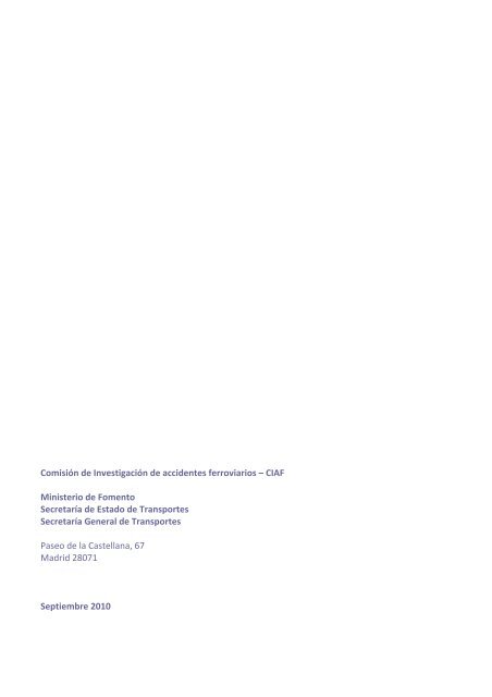 Informe anual del aÃ±o 2009 - Ministerio de Fomento