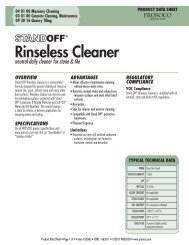 Rinseless Cleaner - PROSOCO, Inc.