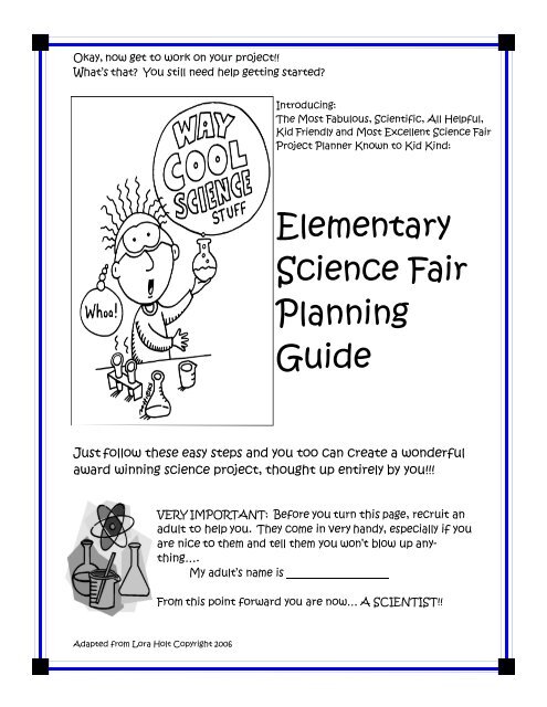 Elementary Science Fair Planning Guide - Cobb County School ...