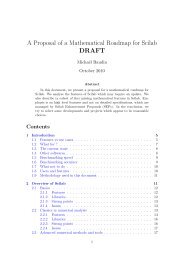 A Proposal of a Mathematical Roadmap for Scilab DRAFT - Projects